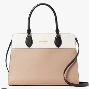 Kate Spade Madison Large Satchel - Toasted Hazelnut Multi - NWT